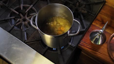 stock pot on stove reducing