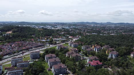 Drone-flies-over-landed-property-during-mid-afternoon