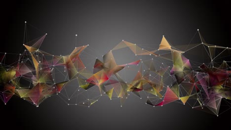 fantástica animación del plexo con triángulos modernos en cámara lenta, 4096x2304 bucle 4k