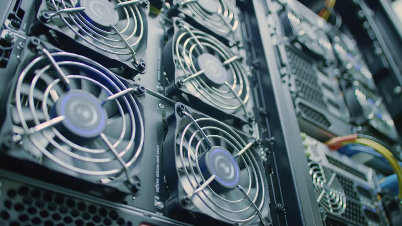 Close-up of Server Cooling Fans