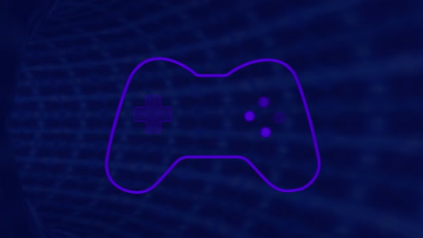 animación del logotipo púrpura del videojuego