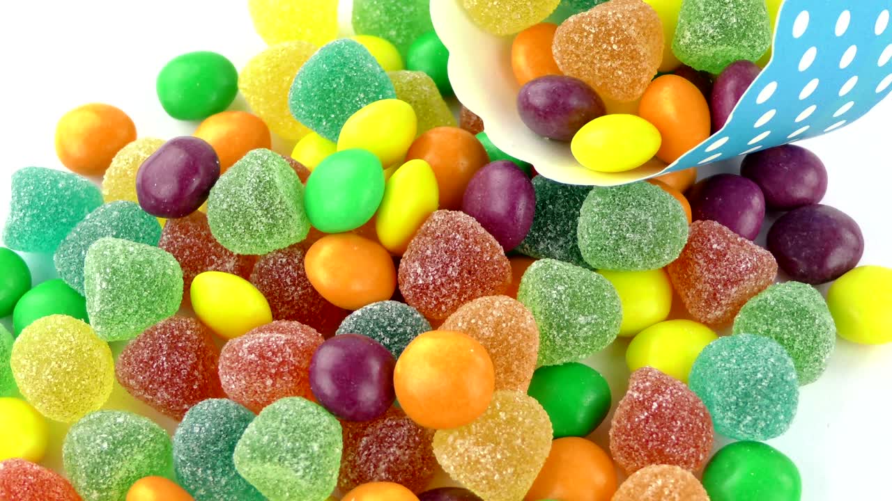 caramelo dulce gelatina y delicioso postre de azúcar