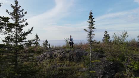 person standing on palisade head