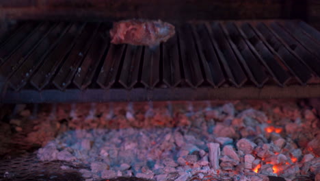 parrilla preparación chef barbacoa movimiento carbón