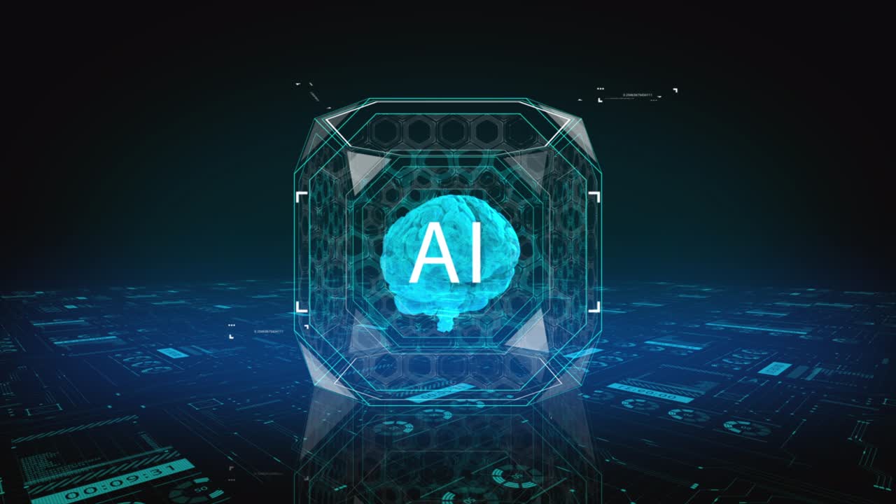 tecnología y concepto de red. inteligencia artificial, aprendizaje automático y conceptos de tecnologías informáticas modernas. señales eléctricas que fluyen en conductores eléctricos.