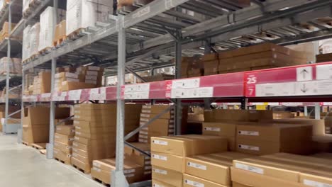 a walkthrough of ikea's organized storage aisles