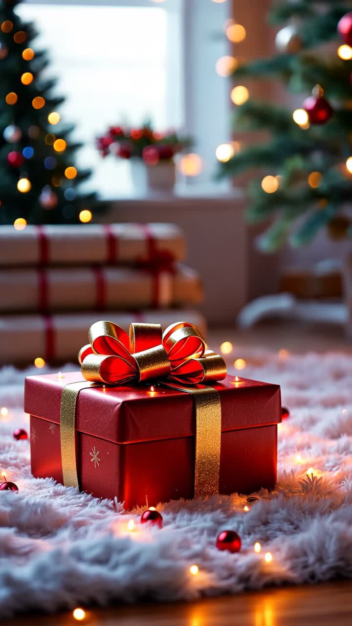 Regalo de Navidad bajo el árbol de Navidad