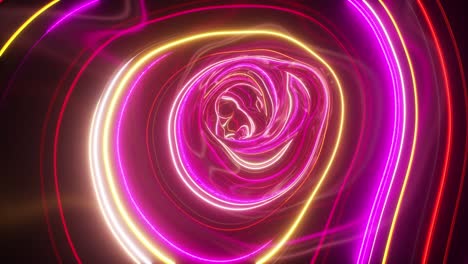 abstract neon tunnel