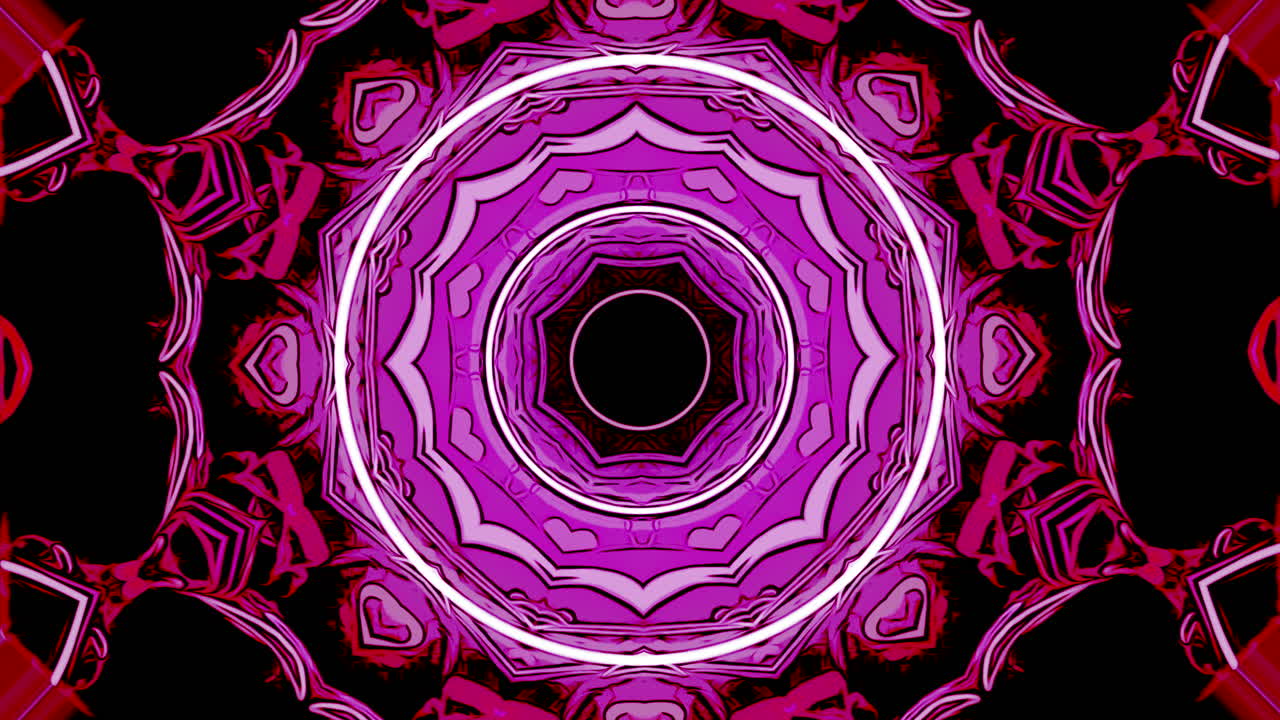 Design mandala astratto viola e rosa