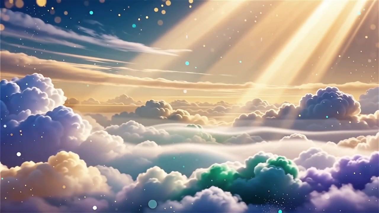 Christian Heavenly Light Worship Background