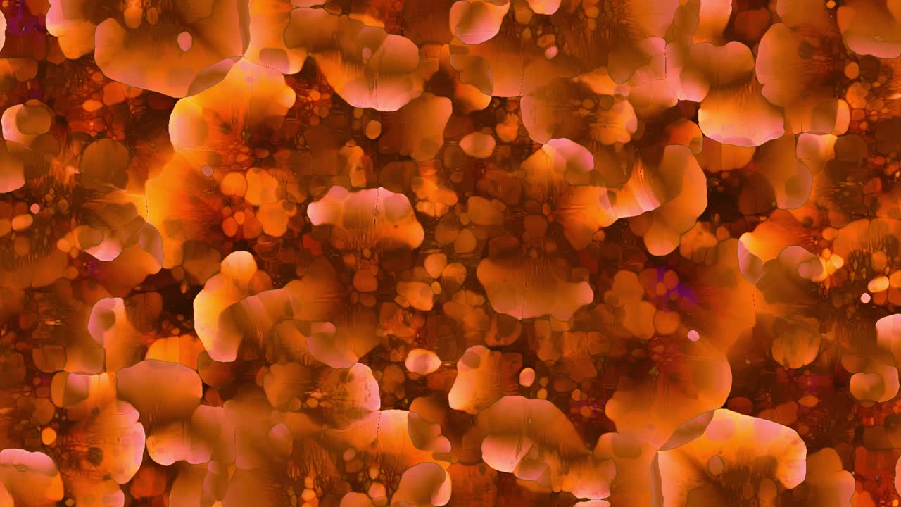 Abstract kaleidoscope like animation orange visuals