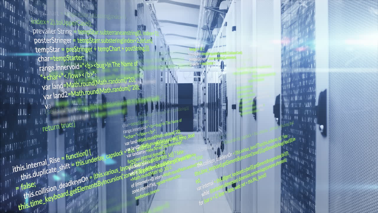 Animation of data processing over computer servers