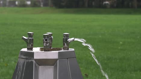 fuente de agua potable solitaria en el parque