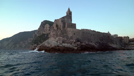 church of porto venere from the sea