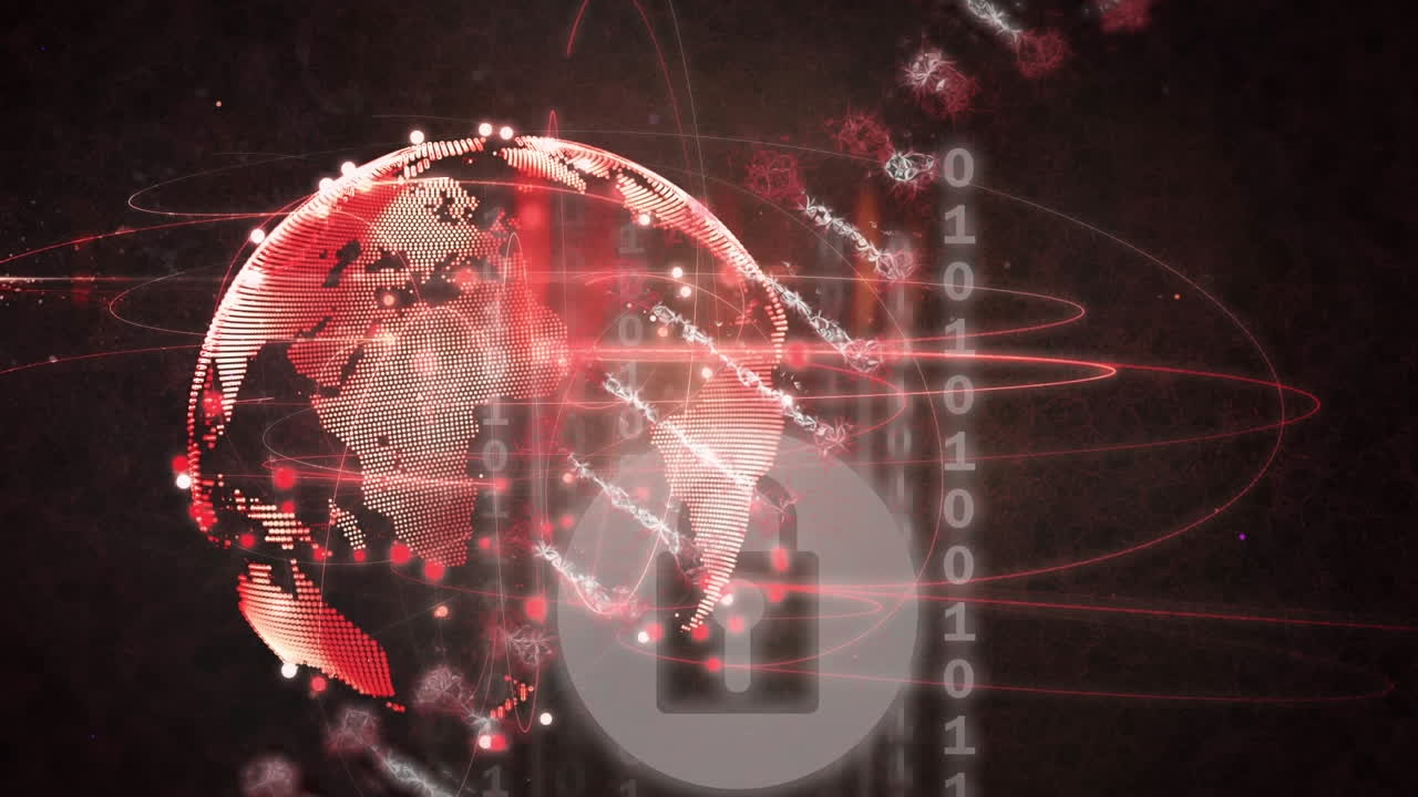animación del globo, procesamiento de datos sobre el hilado de cadenas de adn