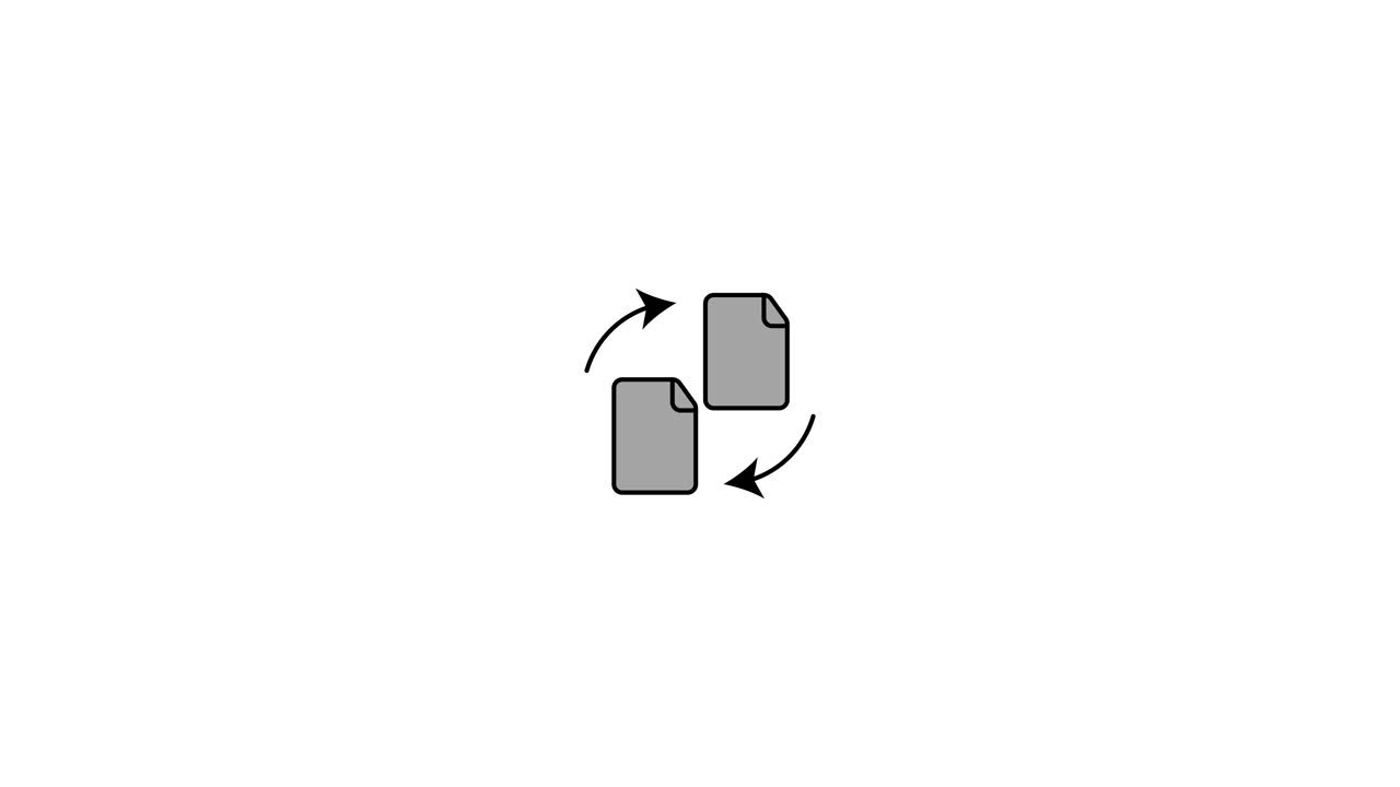 Animated Icon Showing File Exchange and Transfer