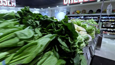 fresh vegetables displayed in melbourne supermarket