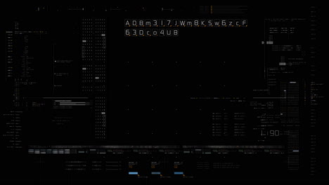 Fortschrittliche-Benutzeroberfläche-Für-Die-Datenmatrix-Simulation-Mit-Hochmoderner-Digitaler-Umgebung-Mit-Einer-Dynamischen-Und-Immersiven-Anzeige-Miteinander-Verbundener-Datenmatrix-Informationsnetzwerksysteme-Und-HUD-Hintergrund