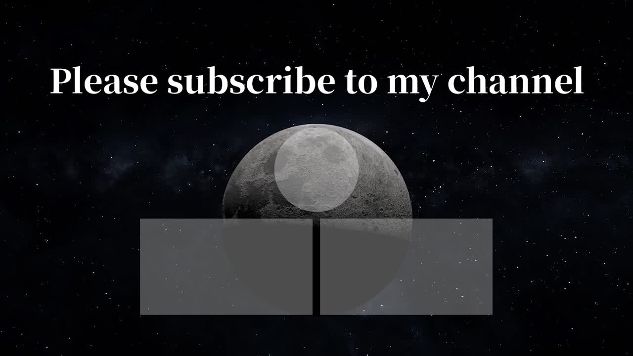 달의 공간 끝 카드 끝 화면 모션 그래픽