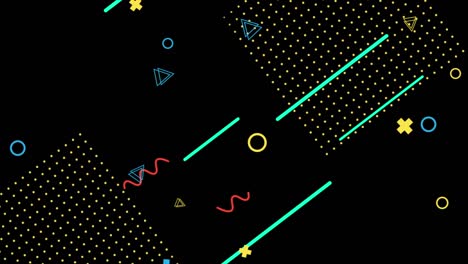 memphis geometric small shapes and lines