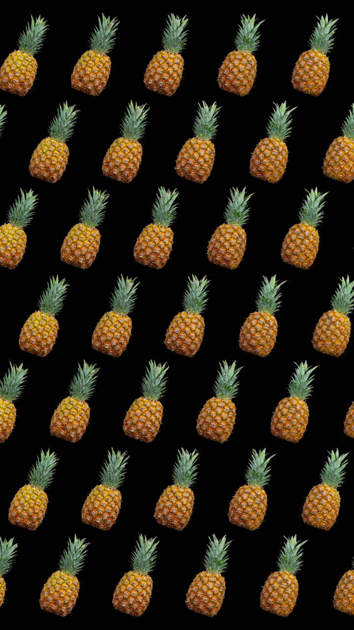 수직으로 애니메이션 파인애플의 패턴
