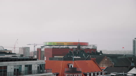 aarhus aros your rainbow panorama view from salling platform winter cloudy