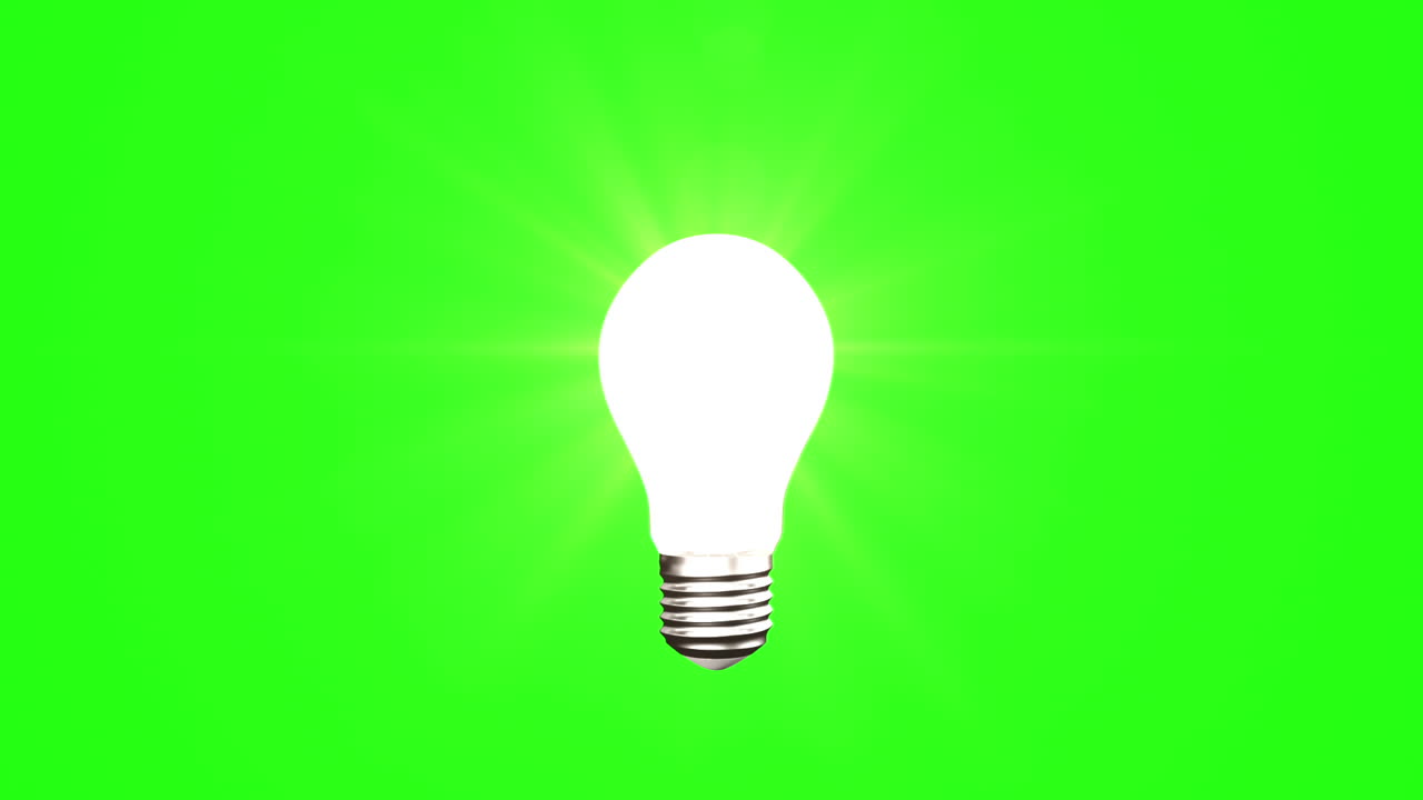 초록색 배경에 있는 전구