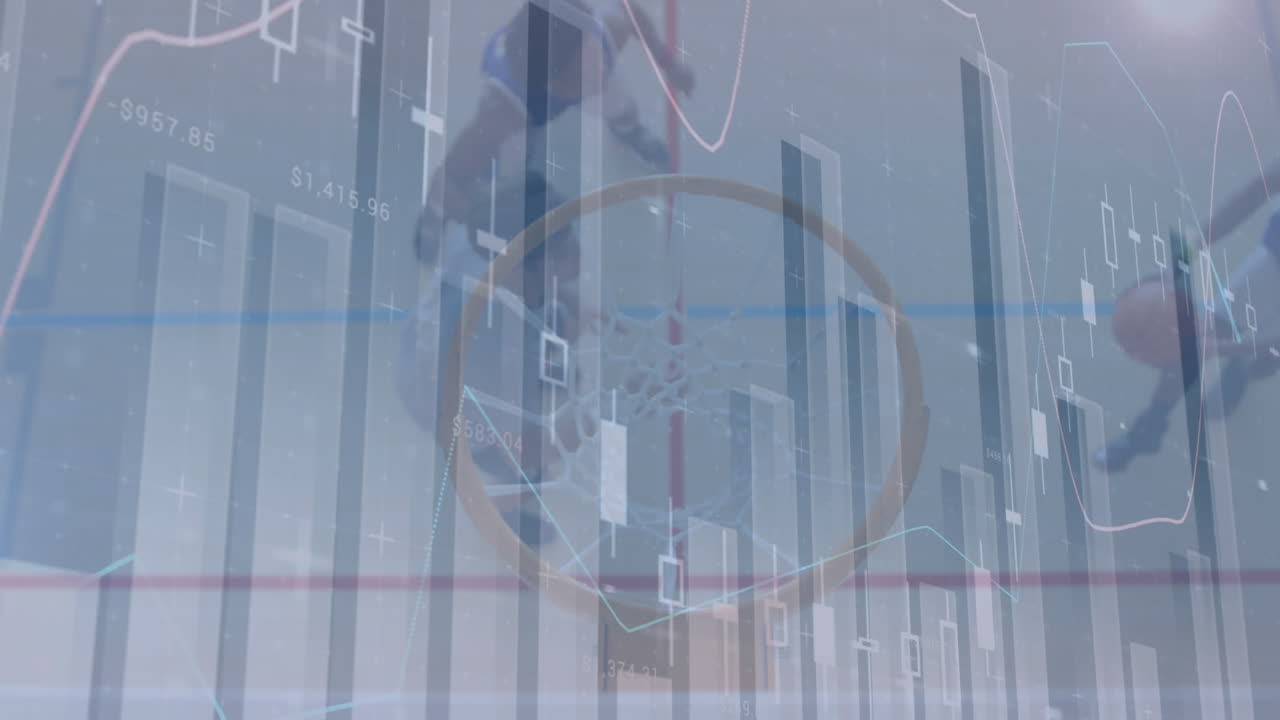 농구 선수들에 대한 금융 데이터 처리의 애니메이션