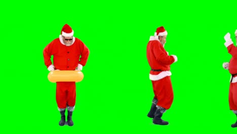 Santa-Claus-Bailando-Y-Realizando-Diversas-Actividades