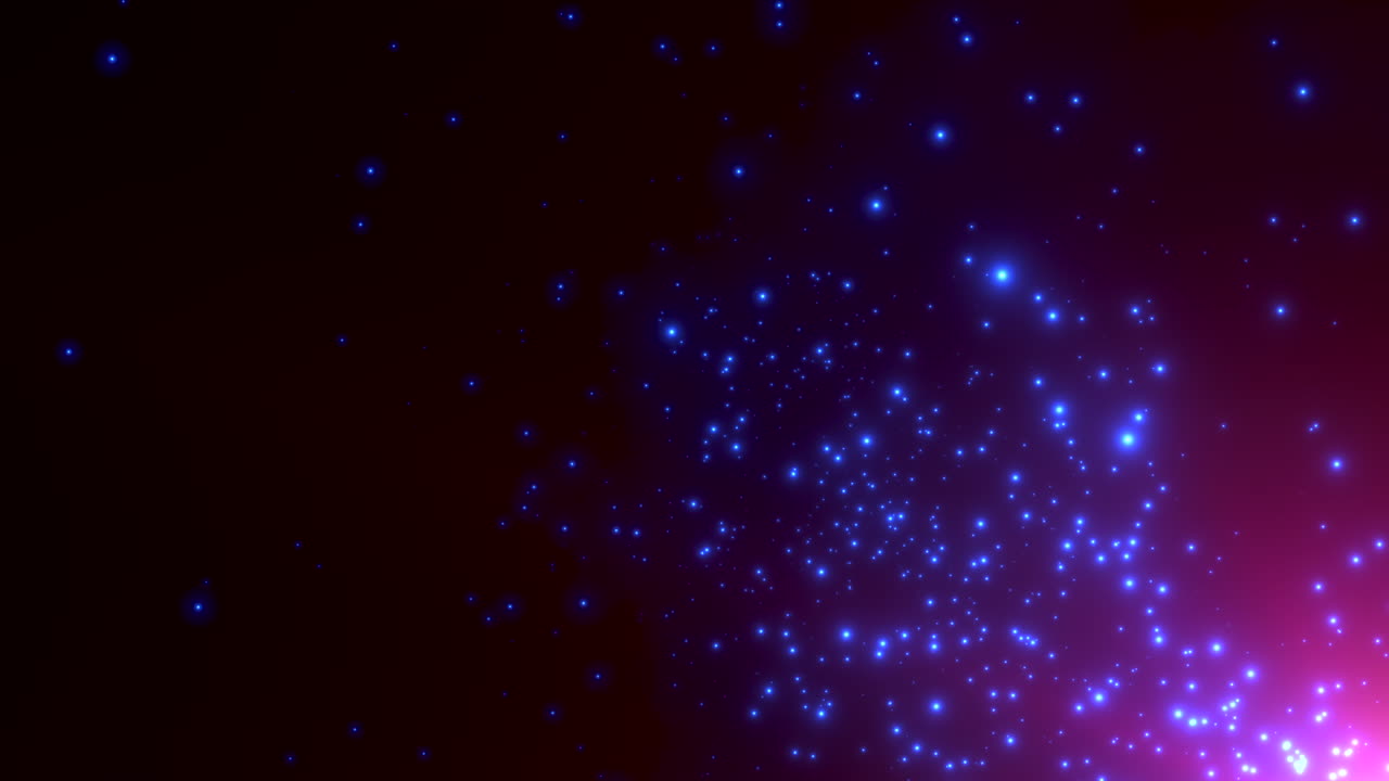 Motion blue particles and stars in galaxy abstract background 3