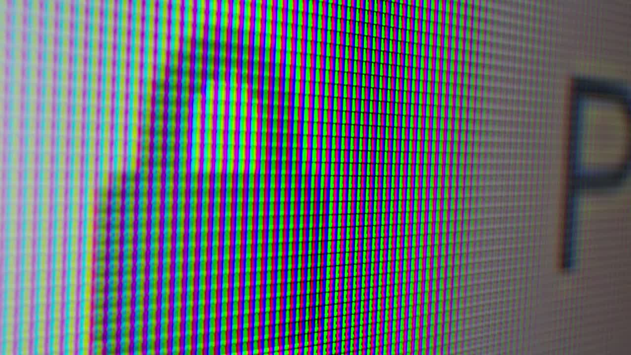 Distorted Computer Monitor Display