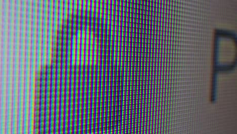 distorted computer monitor display