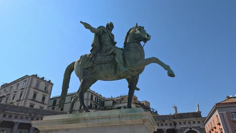 equestrian statue of ferdinando i in naples, italy