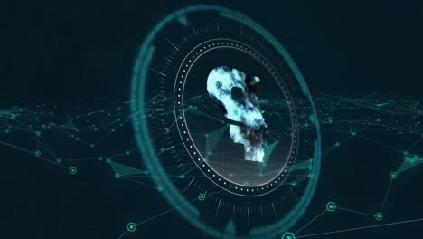 animación de la moneda del rublo sobre fondo negro