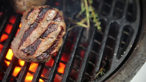 grilled steak on a hot grill