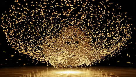 golden explosion abstract background