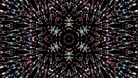 hermoso caleidoscopio abstracto que brilla, una luz radiante que regula los movimientos sutiles