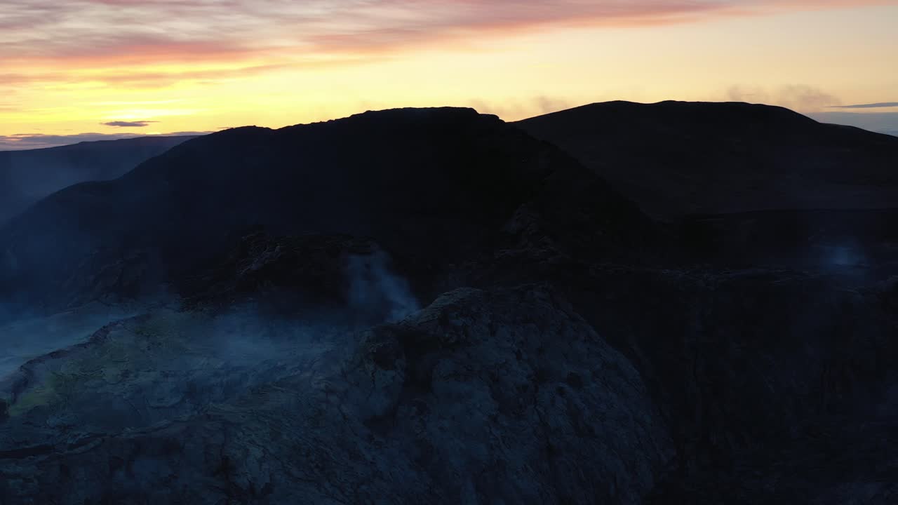 Volcanic Sunrise/Sunset Landscape