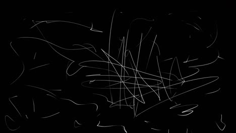 4k doodle animation with sketches and scratches.