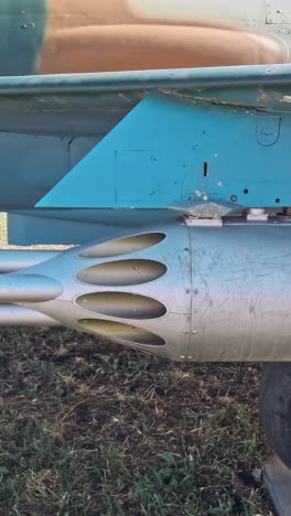 rocket on helicopter or plane. russian weapons of mass destruction