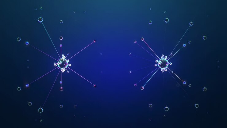 Animating two luminous spiky spheres growing spokes with frames advancing in navy forming tip nodes