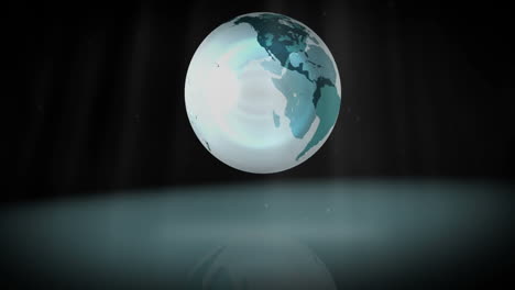 animación de un globo giratorio