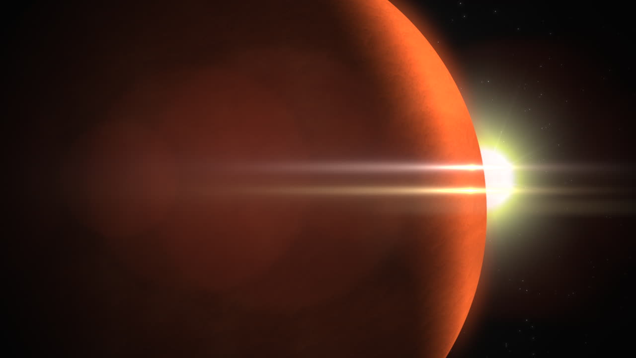 космонавтический день с большой планетой и светом звезды в темной галактике