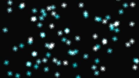 animación de partículas de estrellas brillantes gráficos de movimiento