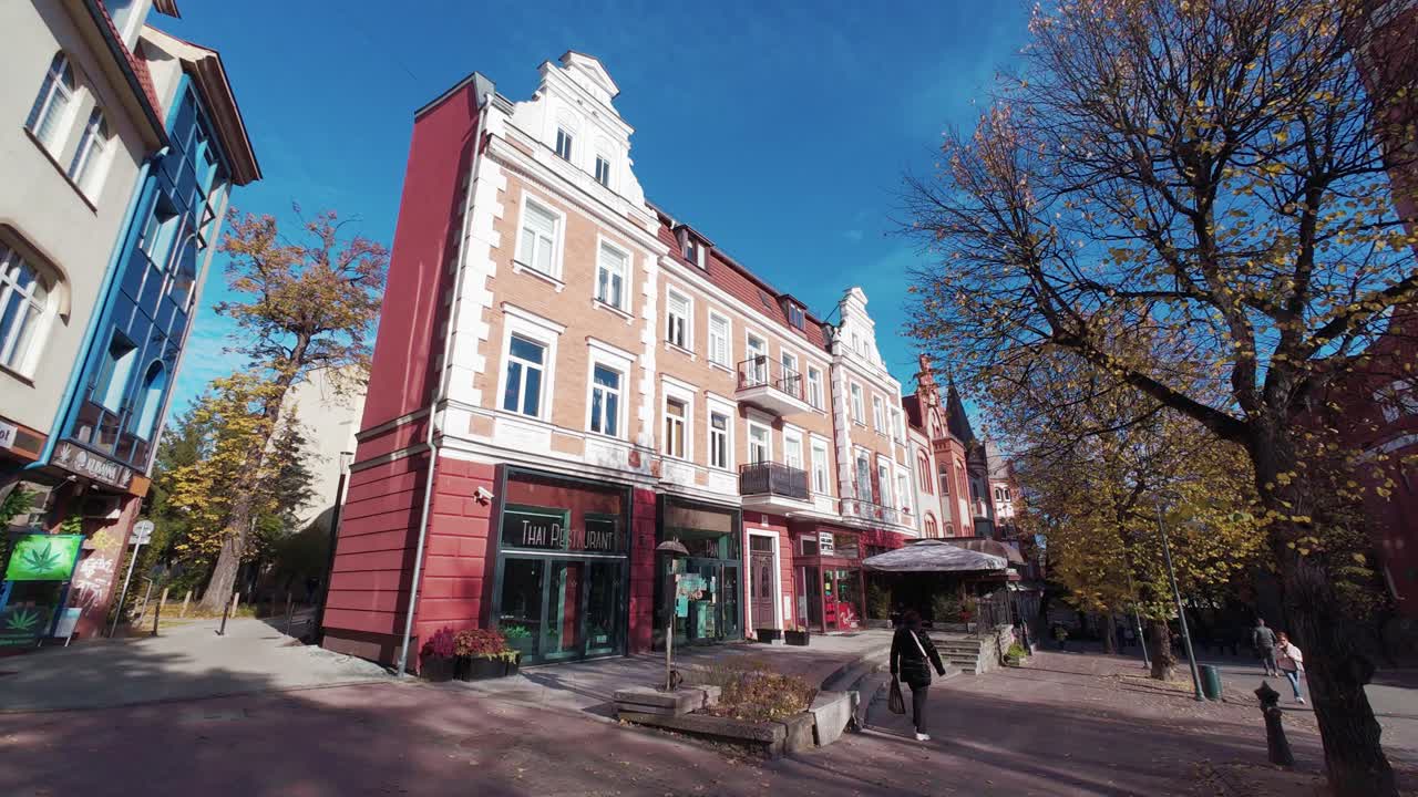 One of the Art Nouveau houses on the main Monte casino street in Sopot