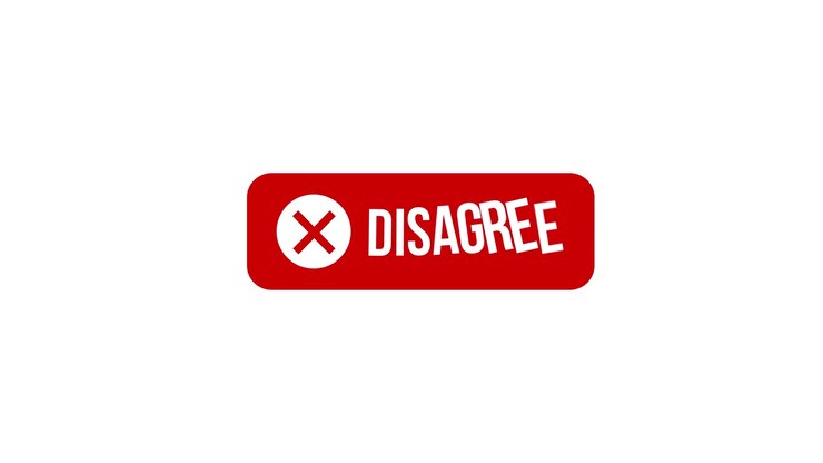 Disagree Button Animation with Red Cross Icon