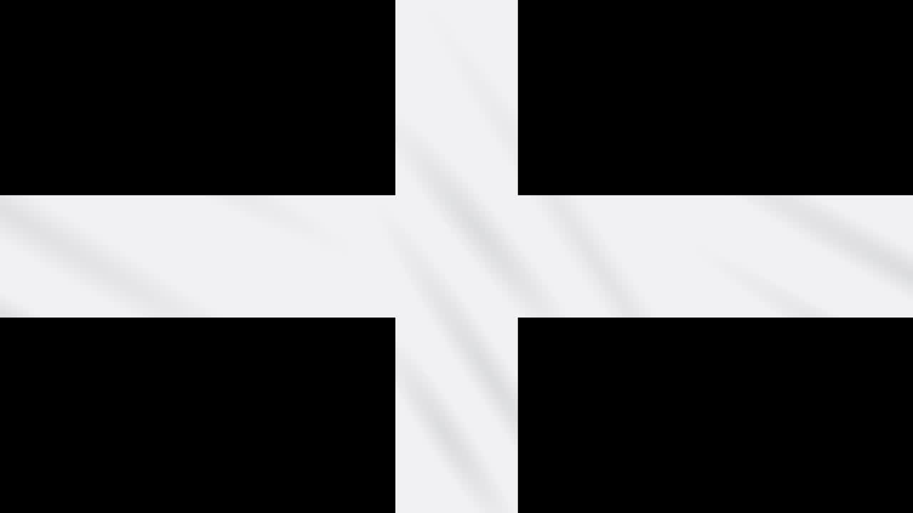 kernow - tela para agitar la bandera de cornualles, ideal para el fondo, bucle