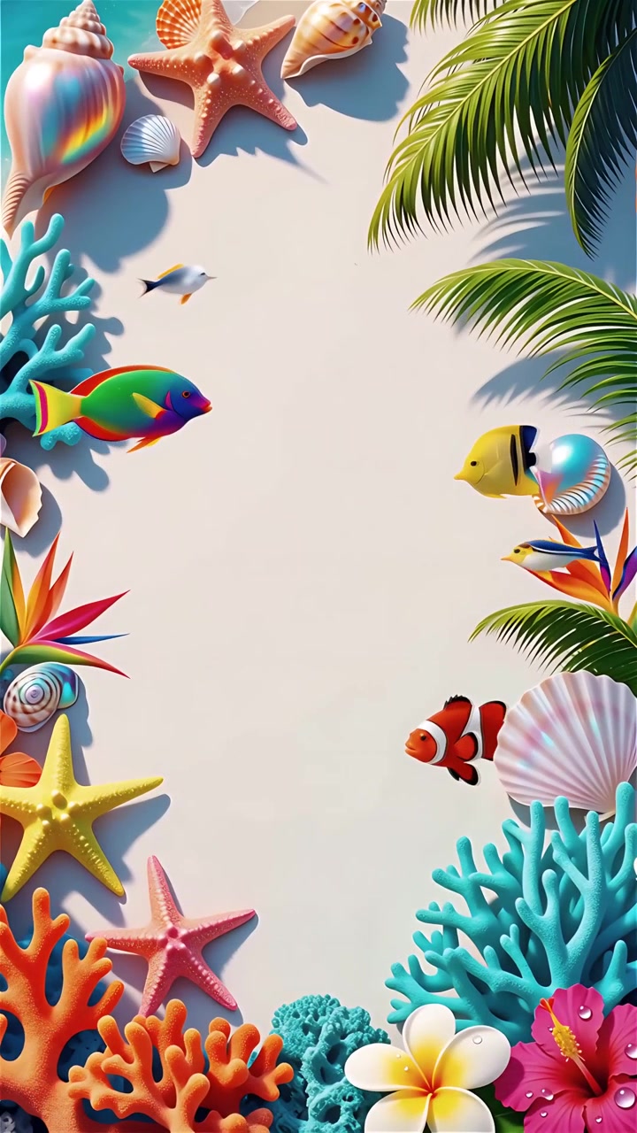 Tropical Summer Background Animation 4K