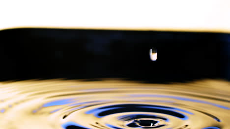 water surface yellow and blue texture with clean ripples and wave refraction background