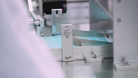 face mask production line in modern factory